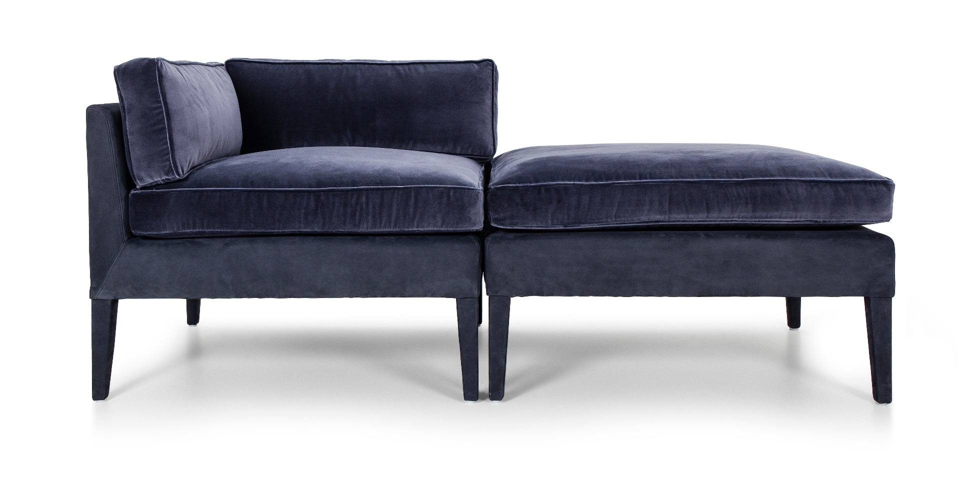 Luxury deep navy Robb Chaise by Luxuria London