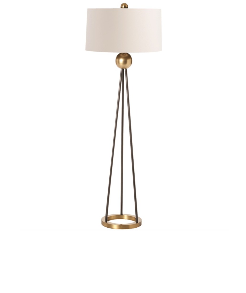 Luxury lighting brass and gold metal floor lamp by Luxuria London