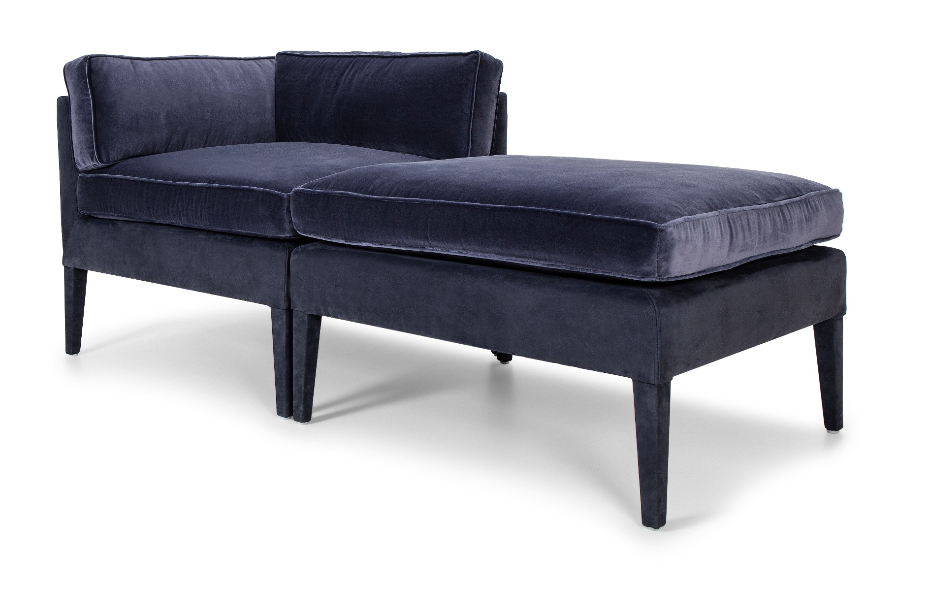 Luxury deep navy Robb Chaise by Luxuria London