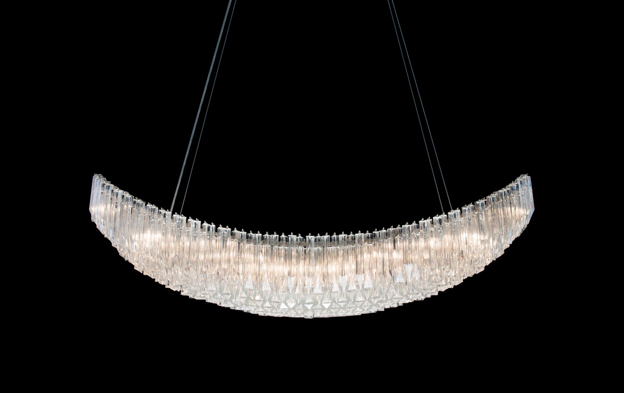 Amazing Designer luxury chandelier with silver and glass detailing from Luxuria London