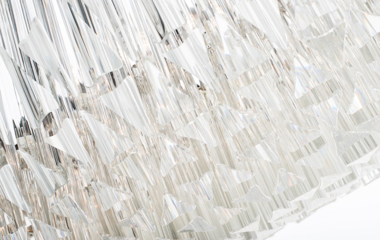 Amazing Designer luxury chandelier with silver and glass detailing from Luxuria London