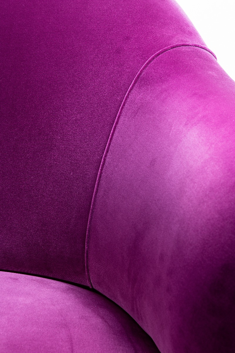 Luxury purple velvet Rayman sofa by Luxuria London