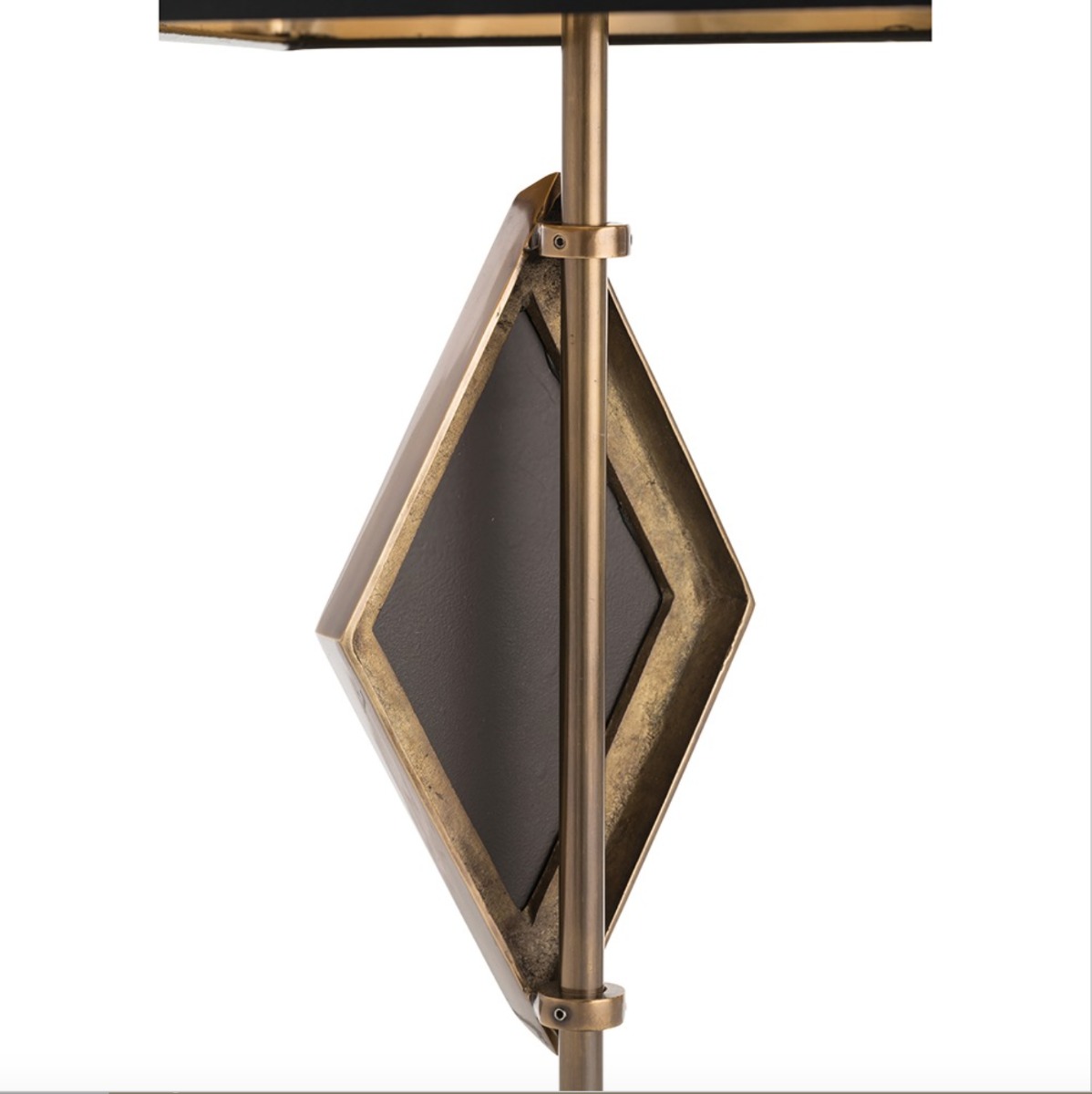 Luxury brass metal stand with diamond glass detail desk lamp from Luxuria London