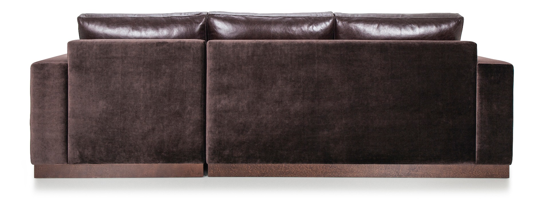 Luxury rich brown Omarz leather sofa by Luxuria London